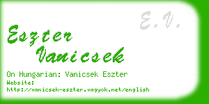 eszter vanicsek business card